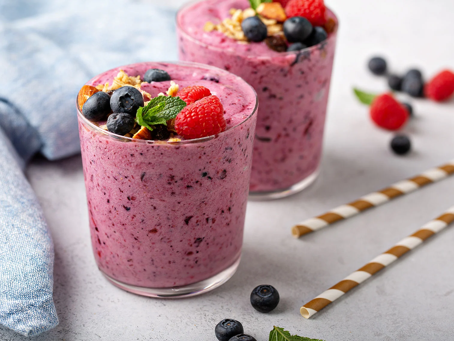 smoothie aux fruits rouges
